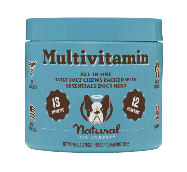 Мультивітамінний комплекс Multivitamin Natural Dog Company 90шт в банці