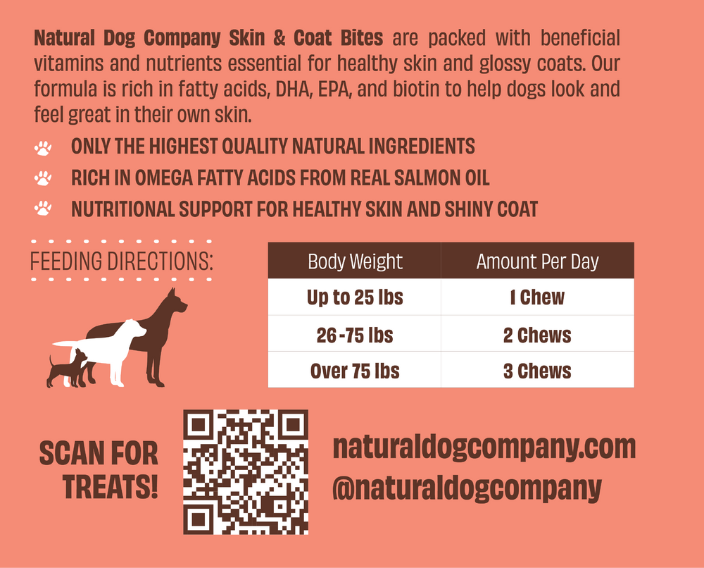 Вітамінний комплекс для шкіри і шерсті собак Skin&Coat Natural Dog Company 90шт в банці