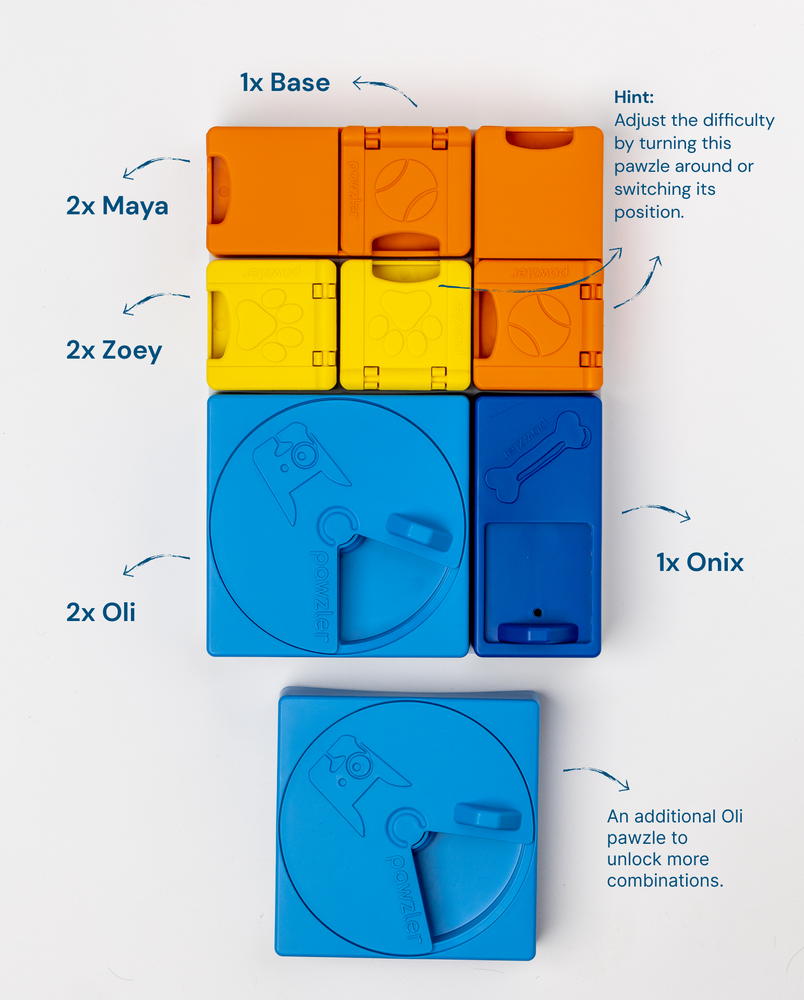 Развивающая игрушка конструктор для собак Pawzler Rainbow Set Mini