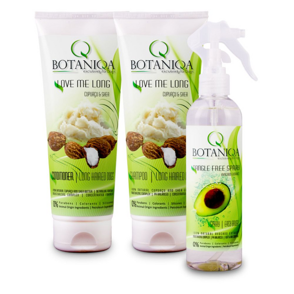 Набір догляду для довгошерстних собак Botaniqa Long Hair Care Set, 3x 250ml