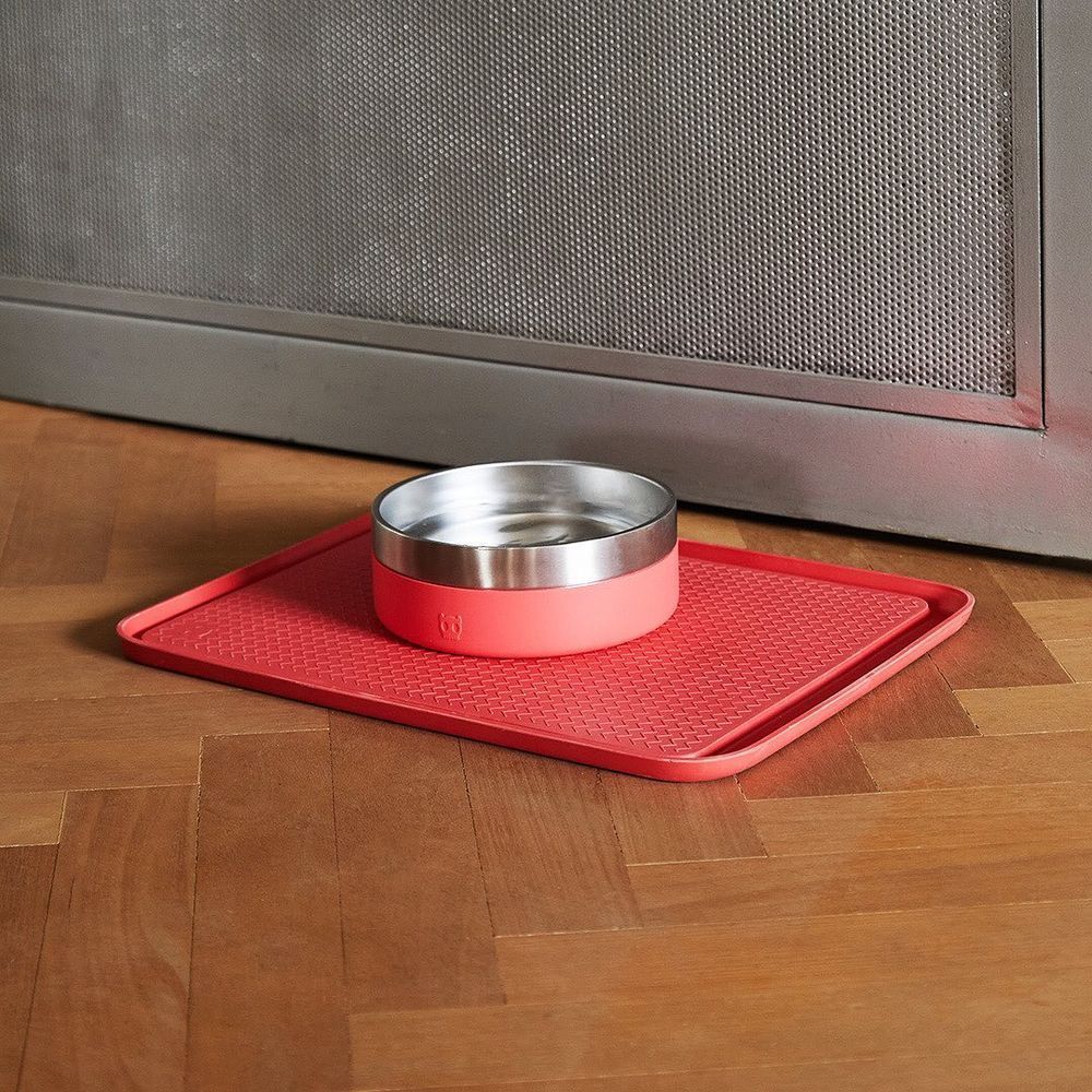 Мат подставка для мисочек для собак Zee.Dog Coral коралловый цвет