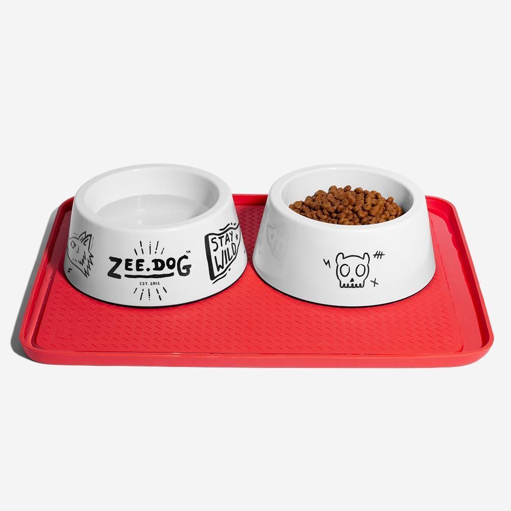 Мат подставка для мисочек для собак Zee.Dog Coral коралловый цвет