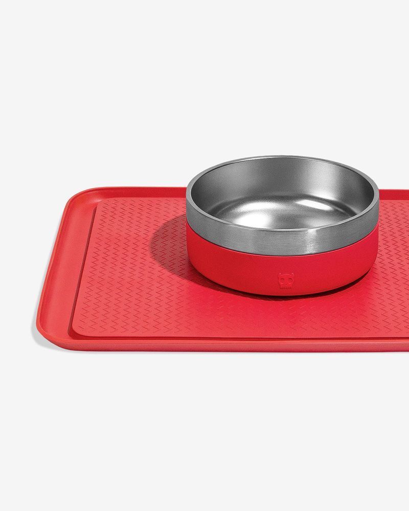 Мат подставка для мисочек для собак Zee.Dog Coral коралловый цвет