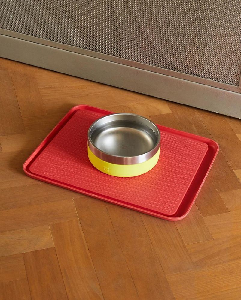 Мат подставка для мисочек для собак Zee.Dog Coral коралловый цвет