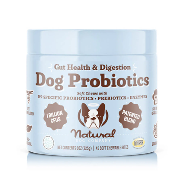 Вітамінний комплекс з пробіотиком SuperFlora Probiotic Natural Dog Company, 45шт в банці