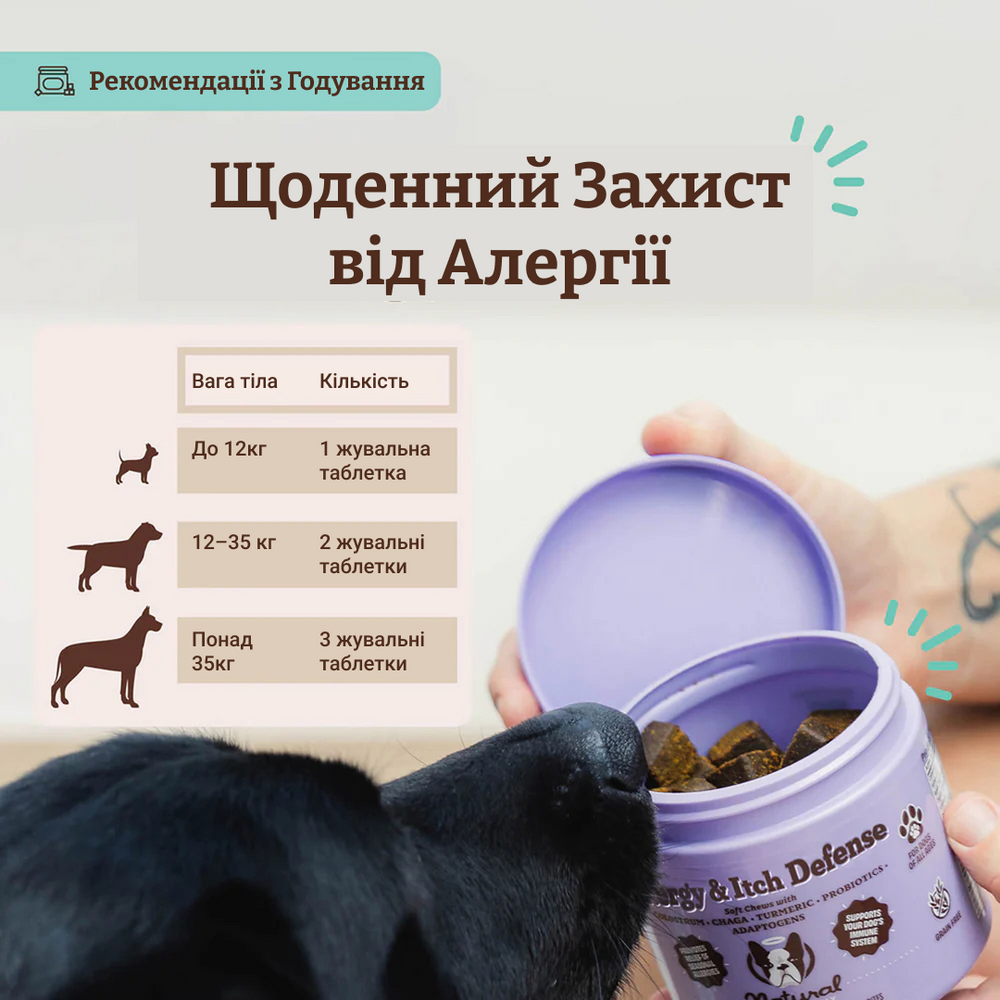 Витаминный комплекс против аллергии и зуда Allergy & Itch Defense от Natural Dog Company, 90 шт. в банке