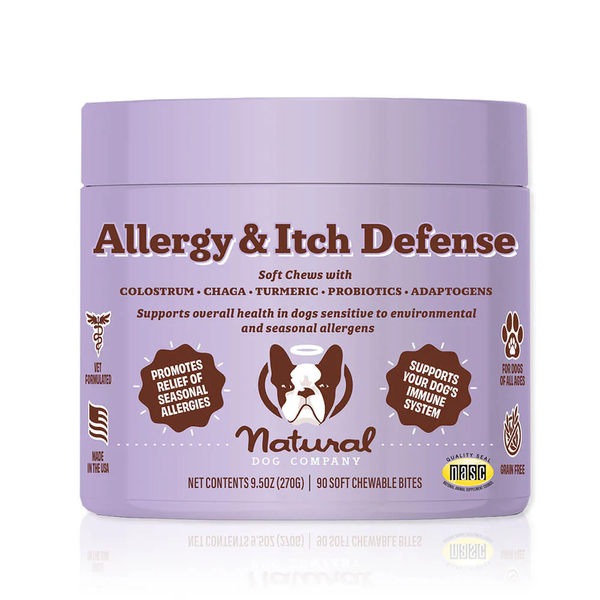 Вітамінний комплекс проти алергії та зудуAllergy & Itch Defense Natural Dog Company, 90шт в банці