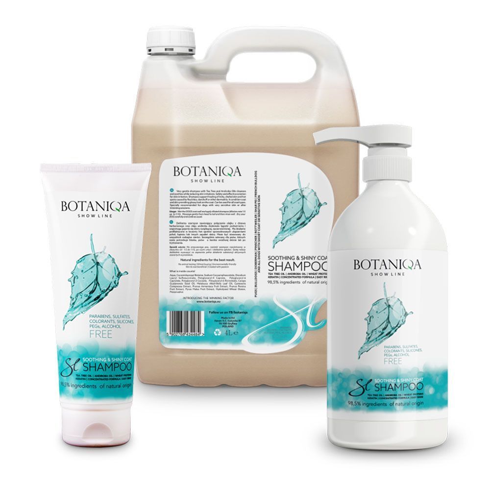 Шампунь успокаивающий для собак с чувствительной кожей Botaniqa Soothing & Shiny Coat, 250мл