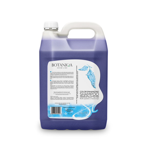 Шампунь для білої та світлої шерсті  Botaniqa Color Enhancing, 4л